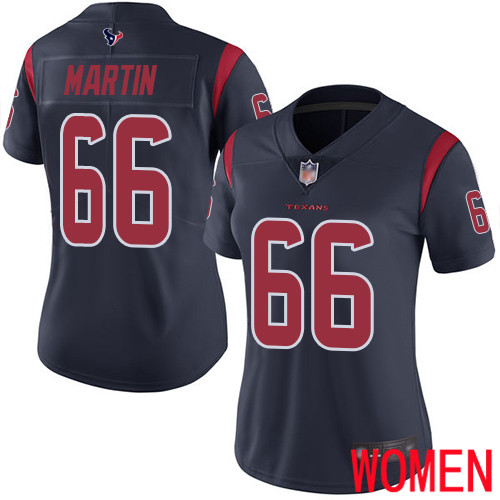 Houston Texans Limited Navy Blue Women Nick Martin Jersey NFL Football #66 Rush Vapor Untouchable